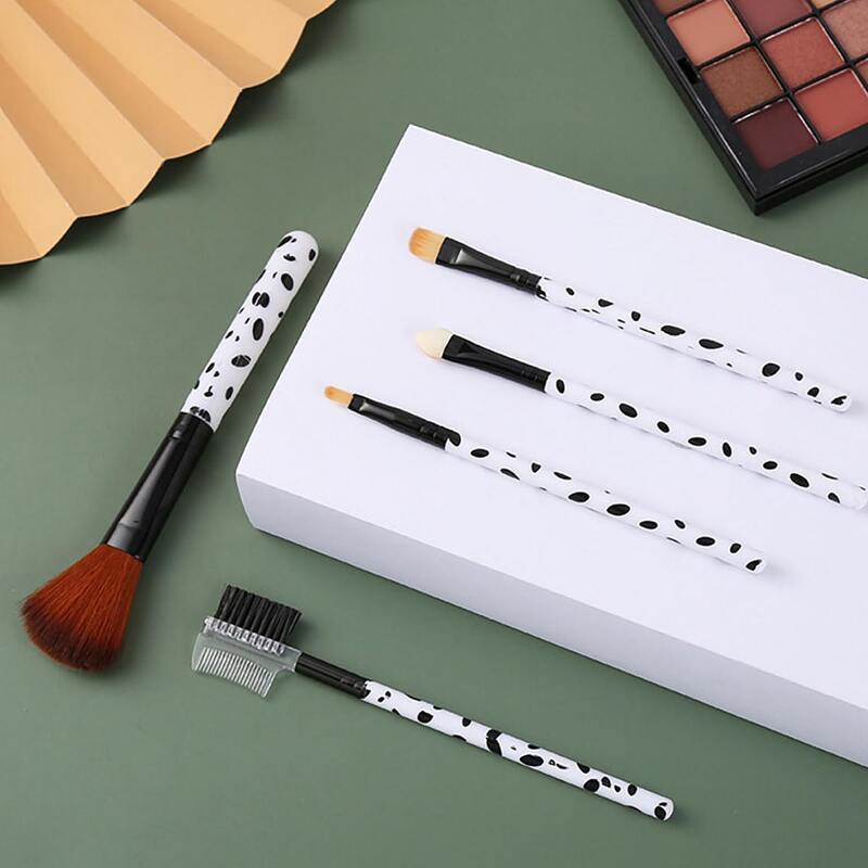 

5pcs Makeup Brush Set, Black and white