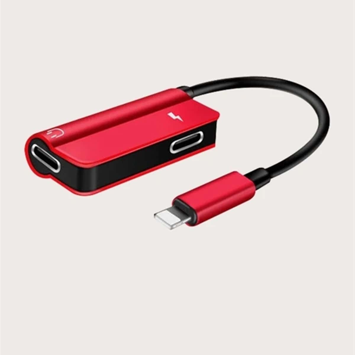 

1pc iPhone Audio Adapter, Red
