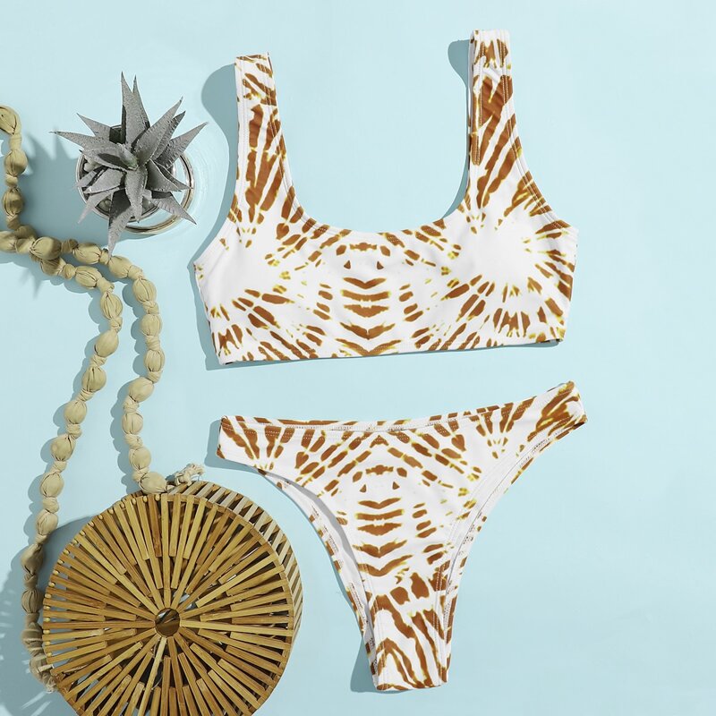 

Tie Dye Tank Bikini Swimsuit, Multicolor