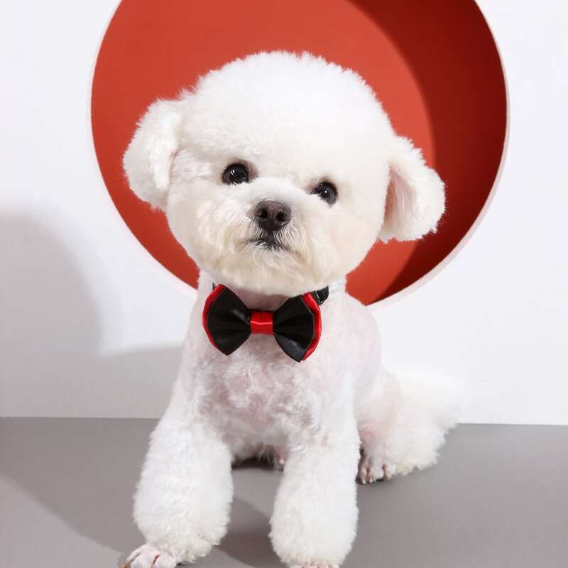 

1pc Two Tone Dog Bow Tie, Multicolor