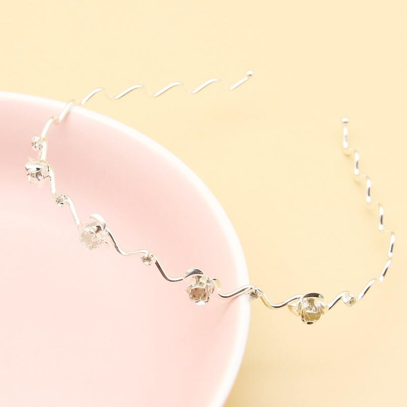 

Rose Scallop Hair Hoop, Silver