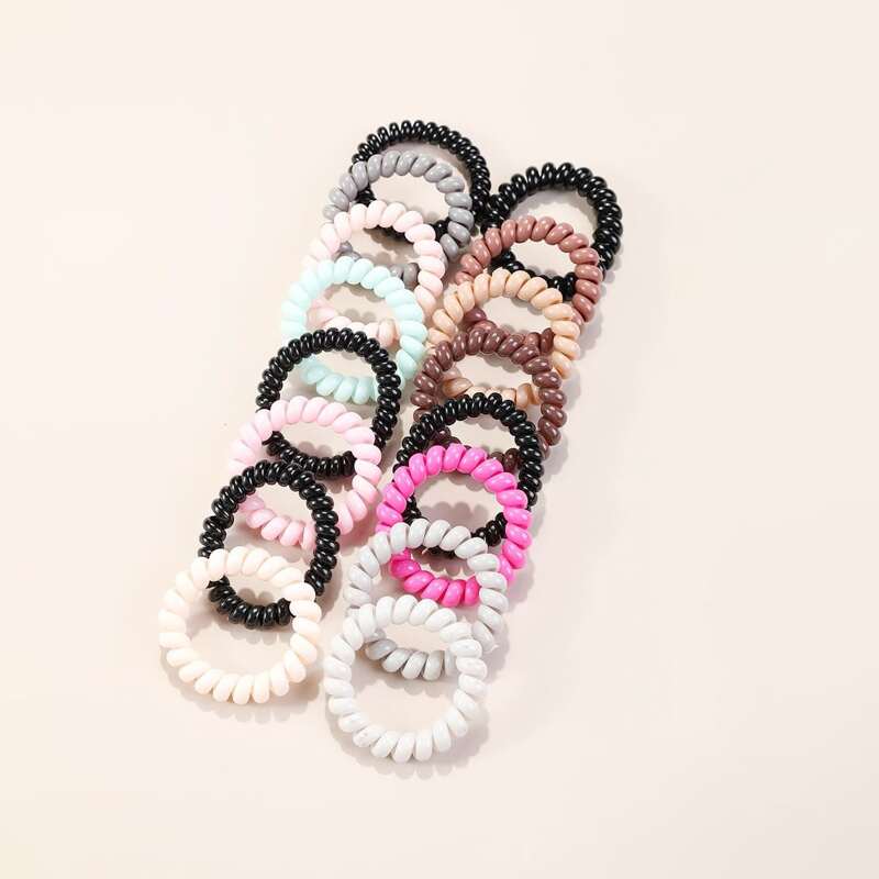 

6pcs Random Coil Hair Tie, Multicolor