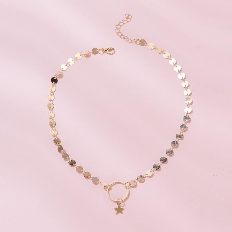 

Star Disc Choker, Gold