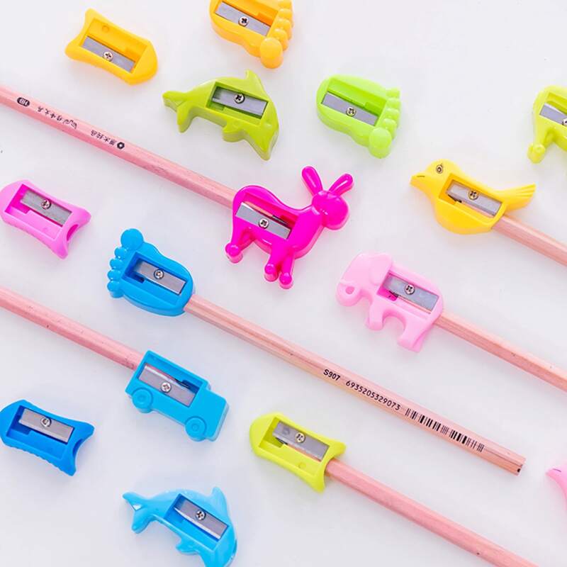 

10pcs Random Cartoon Pencil Sharpener, Multicolor