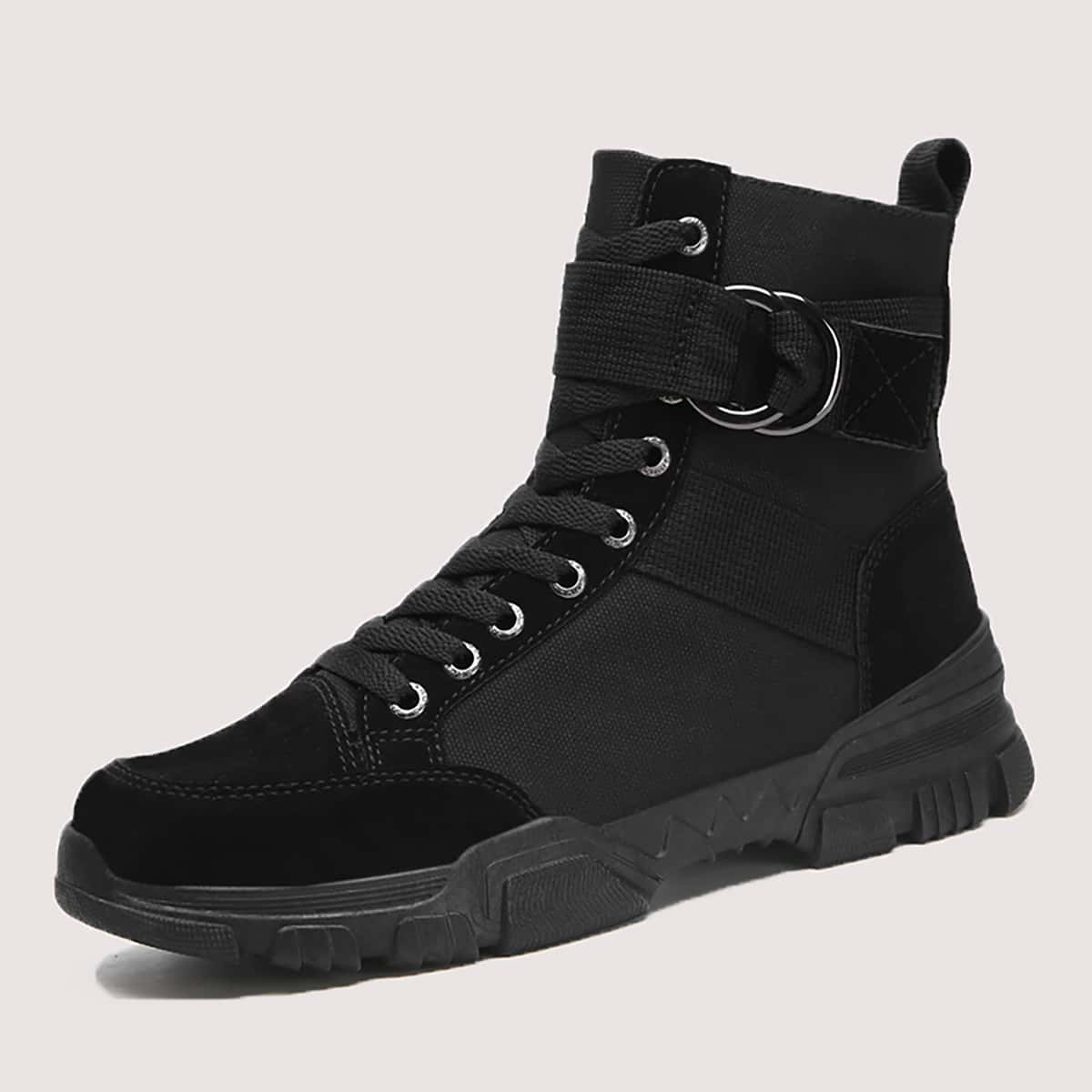 

Guys Lace-up Front Combat Boots, Black