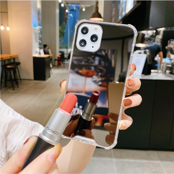 

1pc Mirror iPhone Case, Black