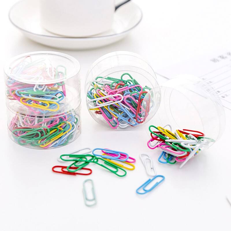 

50pcs Boxed Colorful Paper Clip, Multicolor