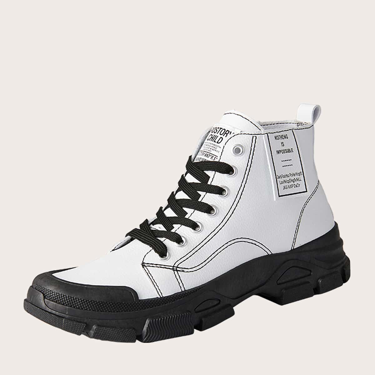 

Guys Lace-up Front Wide Fit Ankle Boots, White