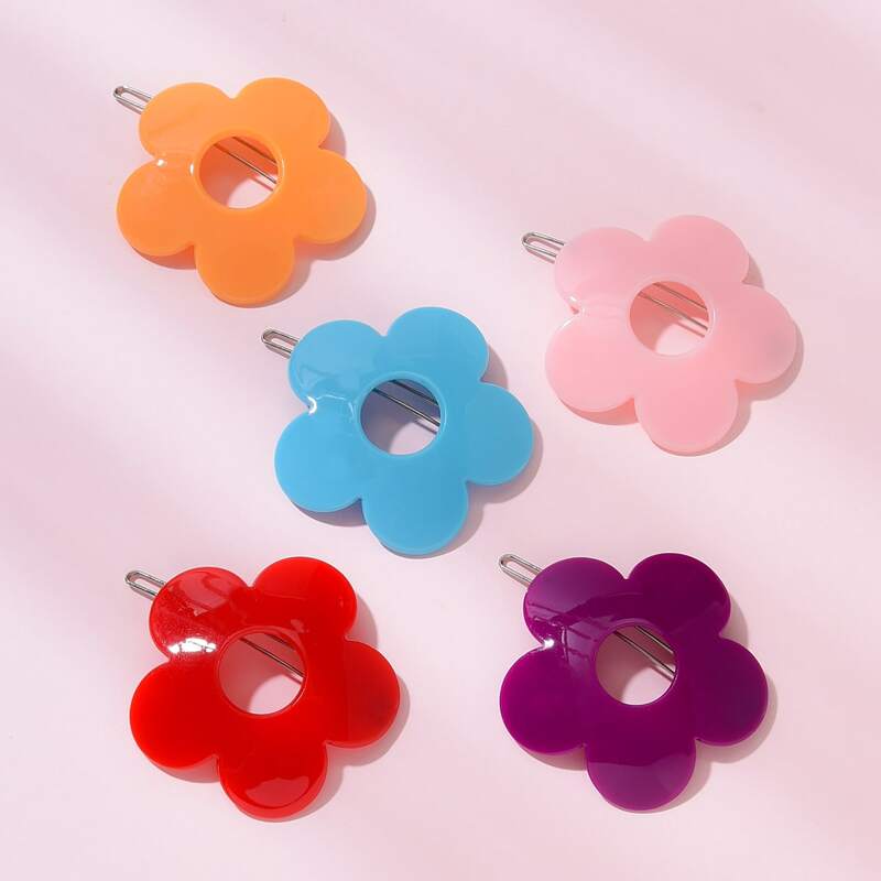 

1pc Random Floral Hair Clip, Multicolor