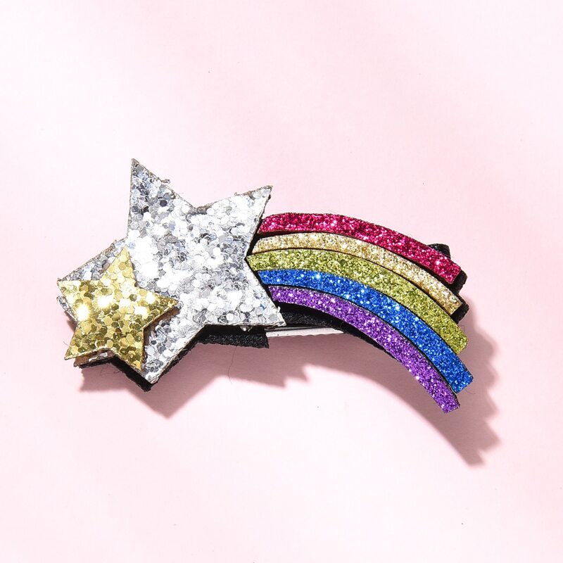

Star & Rainbow Sequin Hair Clip, Multicolor