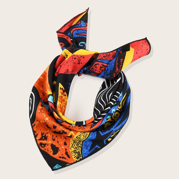 

Colorful Graphic Bandana, Multicolor