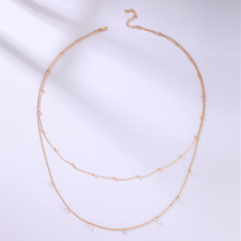 

Crystal Layered Waist Chain, Gold