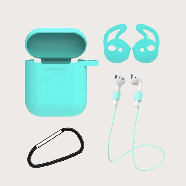 

Комплект защиты Airpods 4шт, Мятно-синий