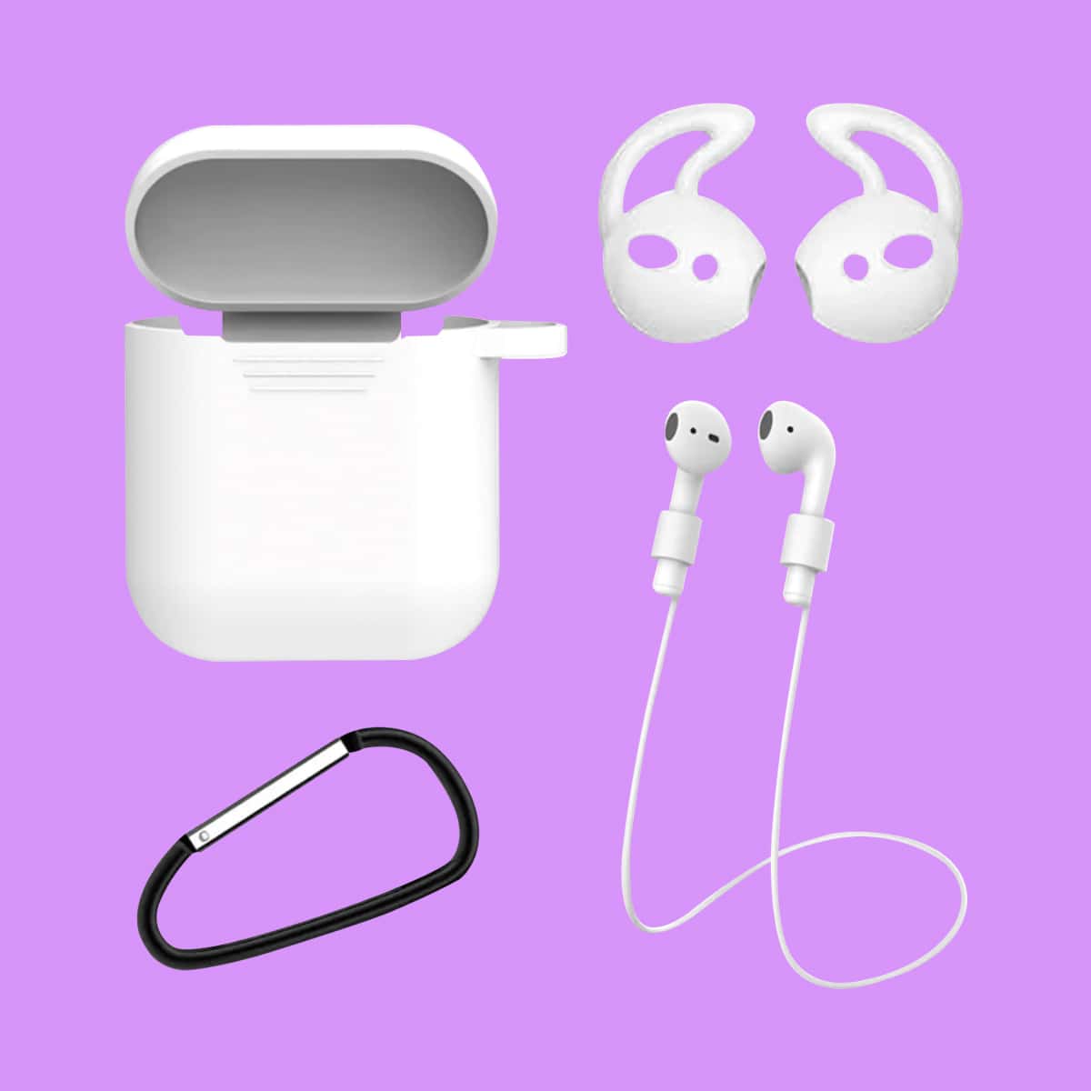 

4pcs Airpods Protection Set, White