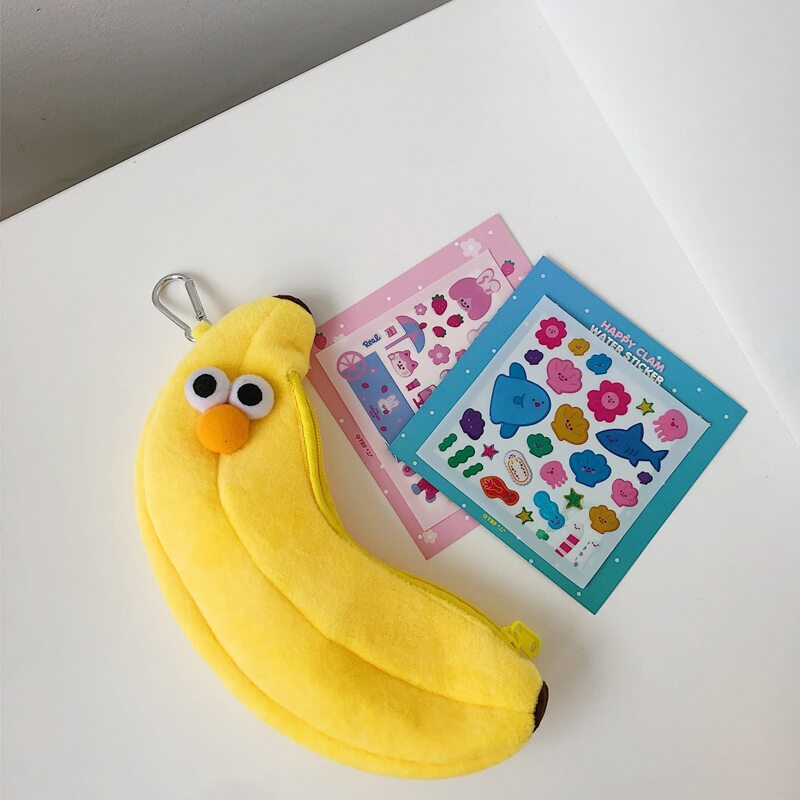 

1pc Banana Makeup Bag, Yellow