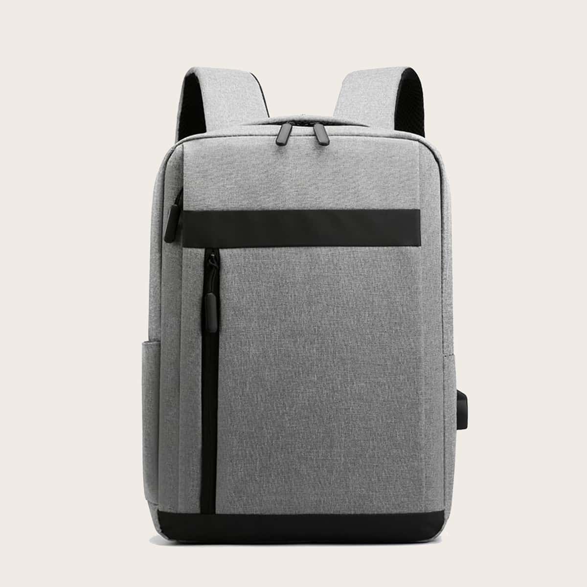 

Guys Zipper Front Backpack, Grey