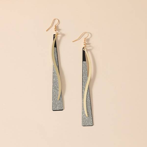 

Long Spiral Drop Earrings, Multicolor