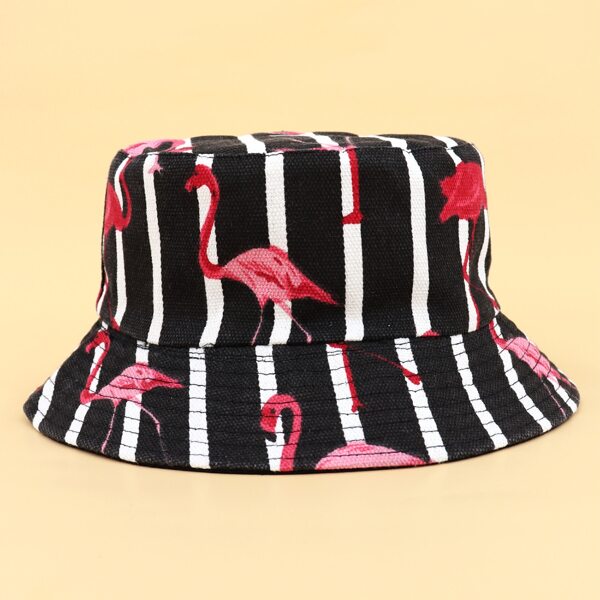 

Kids Flamingo Pattern Reversible Bucket Hat, Multicolor