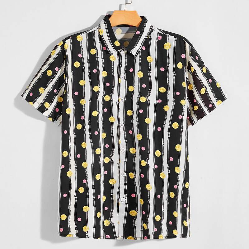 

Guys Allover Print Shirt, Multicolor