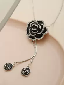 花朵设计吊坠项链 情人节、妈妈、母亲、母亲节、礼物