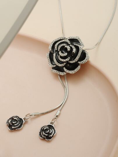 花朵设计吊坠项链 情人节、妈妈、母亲、母亲节、礼物