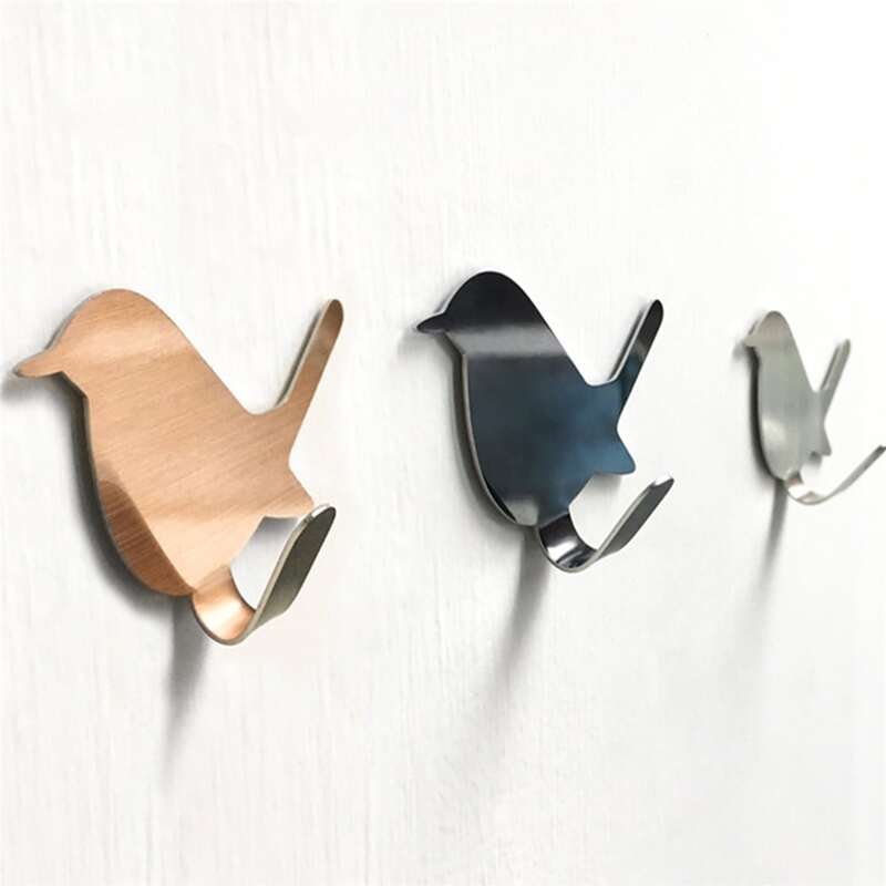 

2pcs Bird Shaped Random Wall Hook, Multicolor