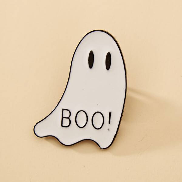 

Halloween Ghost Shaped Brooch, White