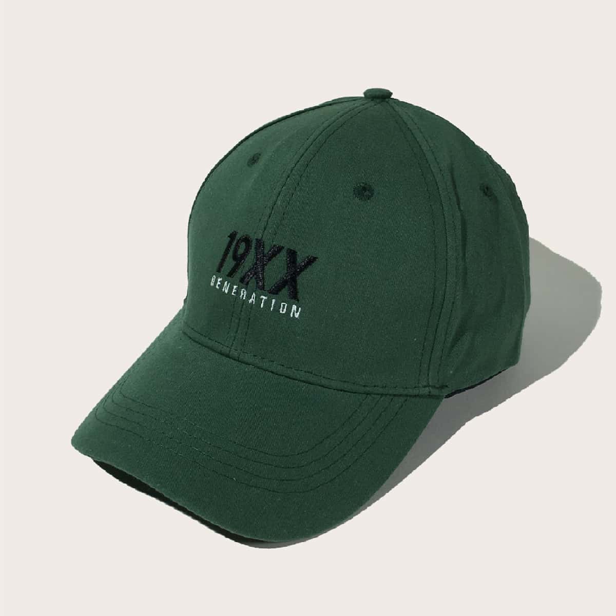 

Guys Letter Embroidery Baseball Cap, Green