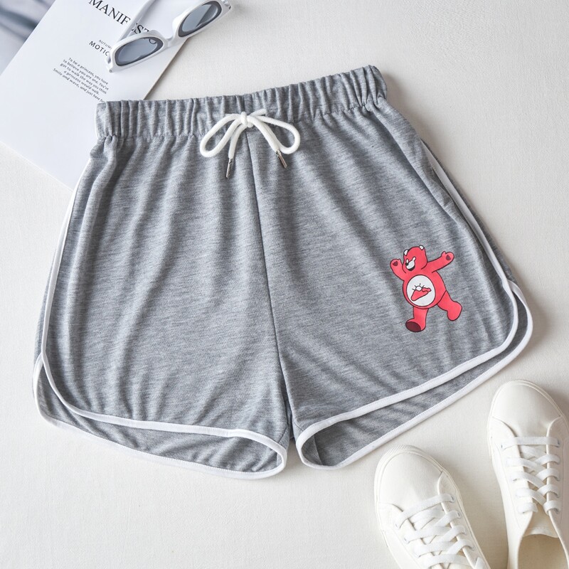 

Cartoon Graphic Dolphin Shorts, Light grey
