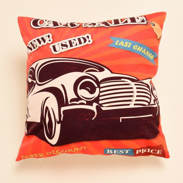 

Car Print Cushion Cover Without Filler, Multicolor