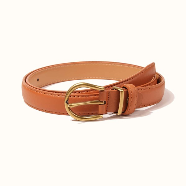 

Metal Buckle Belt, Brown