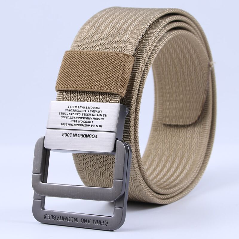 

Guys Metal Buckle Tape Belt, Khaki