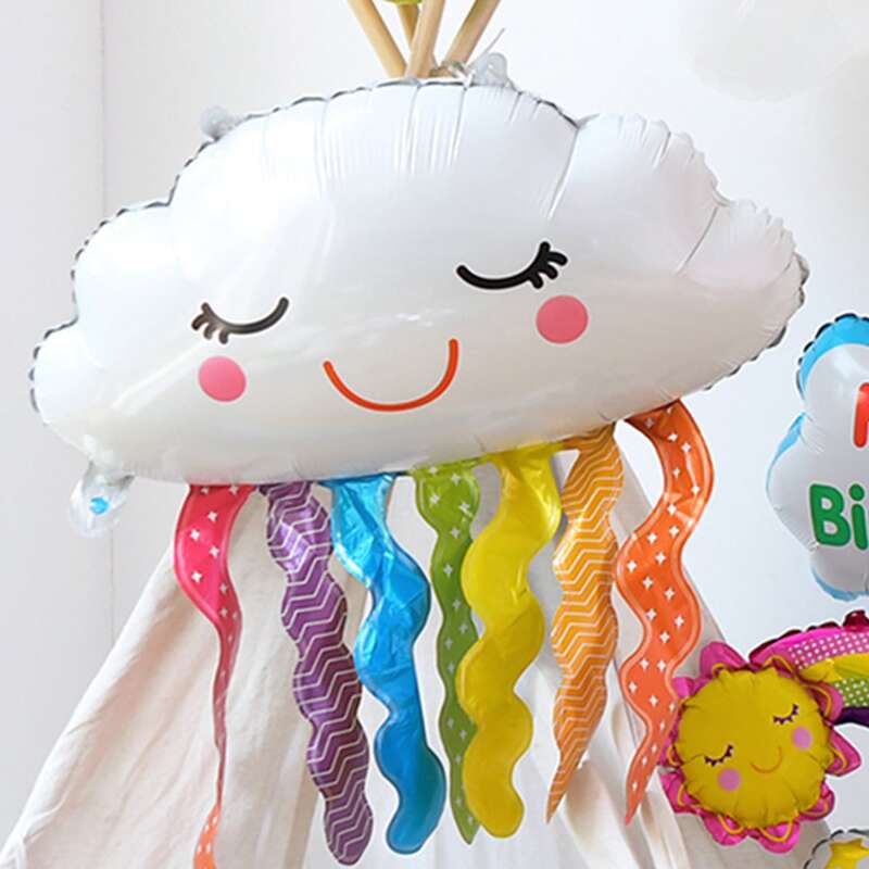 

1pc Cloud Shaped Balloon, Multicolor