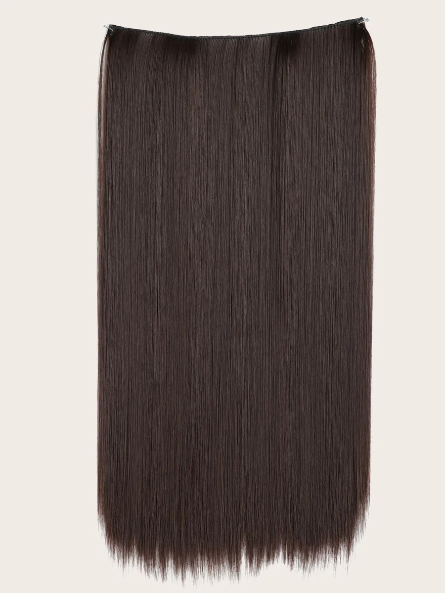 Long Straight Hairpieces - Brown - View 1