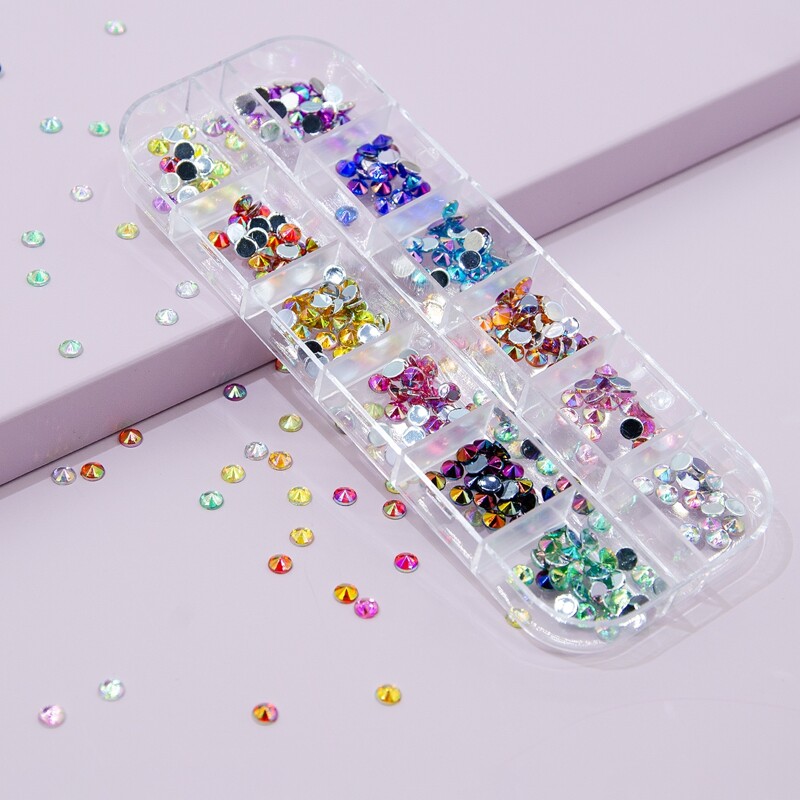 

1box Nail Art Decoration Rhinestone, Multicolor