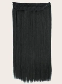 Peluca recta larga - Negro - Ver 2