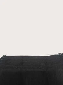 Peluca recta larga - Negro - Ver 5