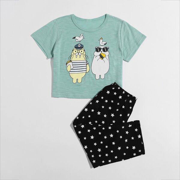 

Toddler Boys Cartoon Graphic PJ Set, Multicolor
