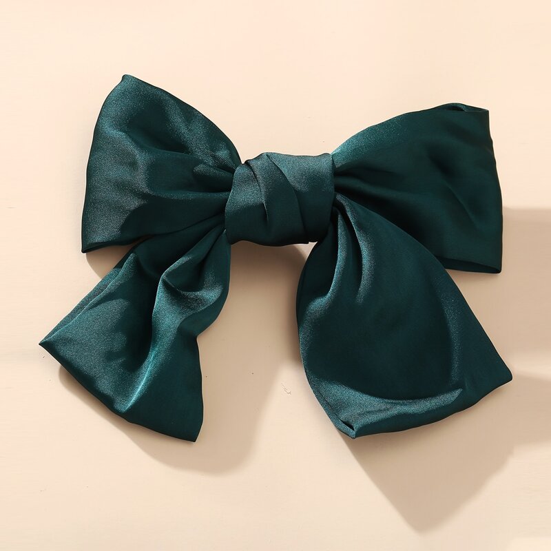 

Bow Hair Clip, Dark green