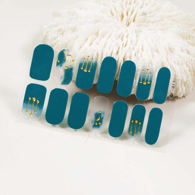

1sheet Minimalist Nail Sticker, Multicolor