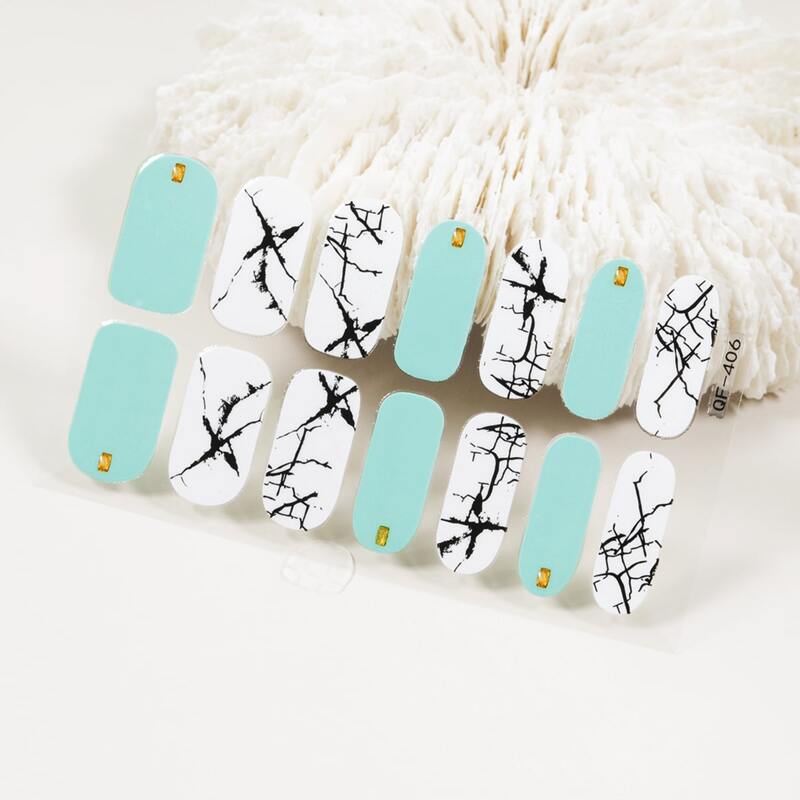 

1sheet Marble Print Nail Sticker, Multicolor