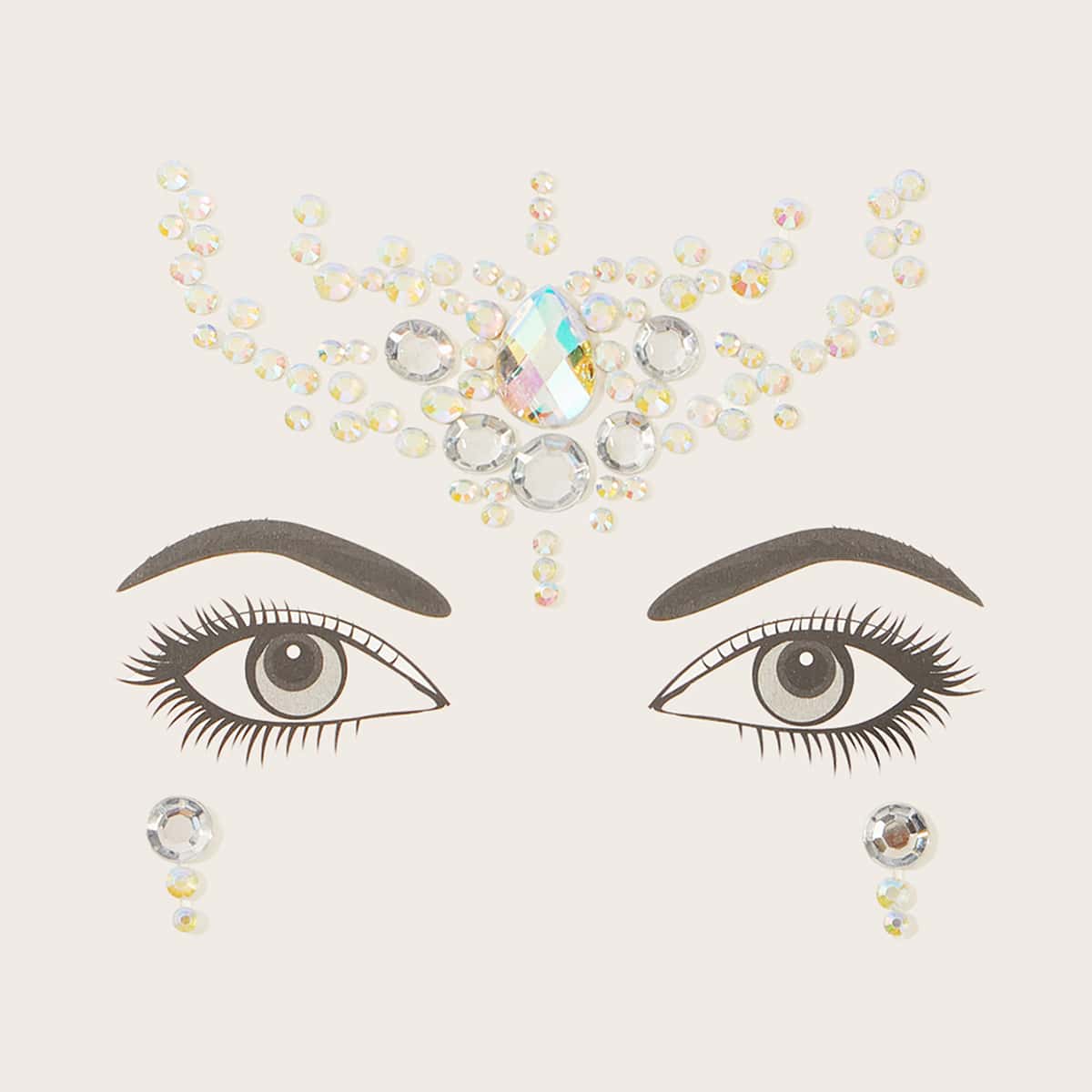 

1sheet Halloween Eye Decoration Rhinestone Sticker, Multicolor