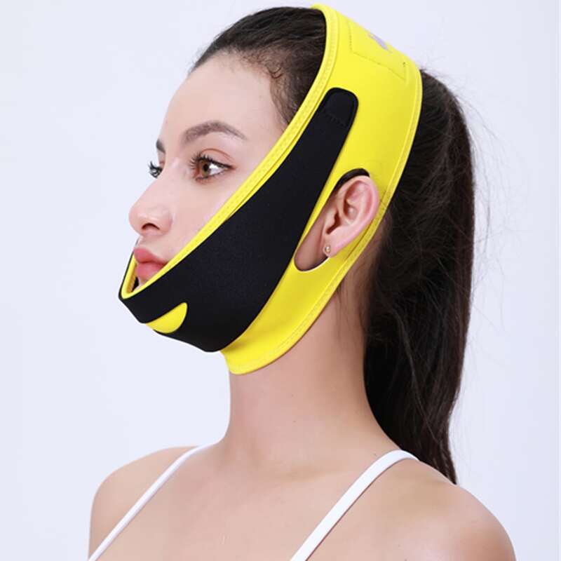 

Two Tone Face Slimming Bandage, Yellow