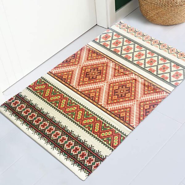

Geometric Pattern Floor Mat, Multicolor