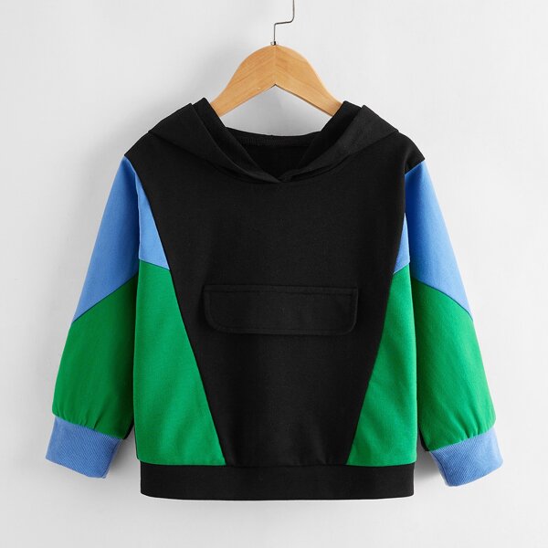 

Toddler Boys Color Block Hooded Sweatshirt, Multicolor