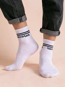 5 pares calcetines de hombres con letra - Multicolor - Ver 5