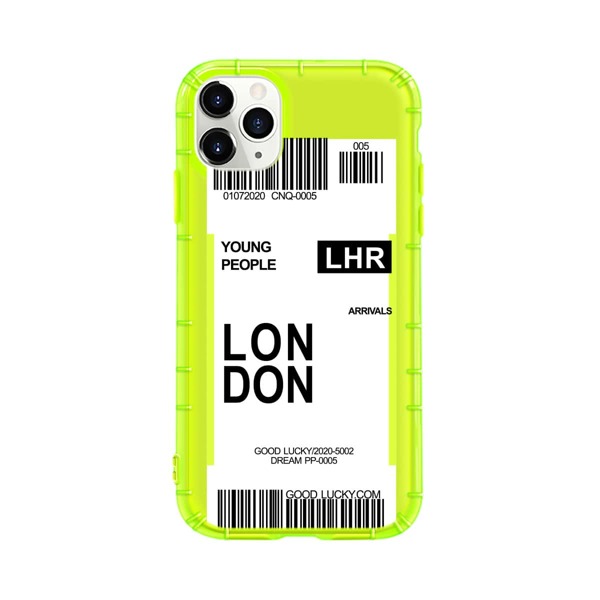 

1pc Neon Lime iPhone Case, Multicolor
