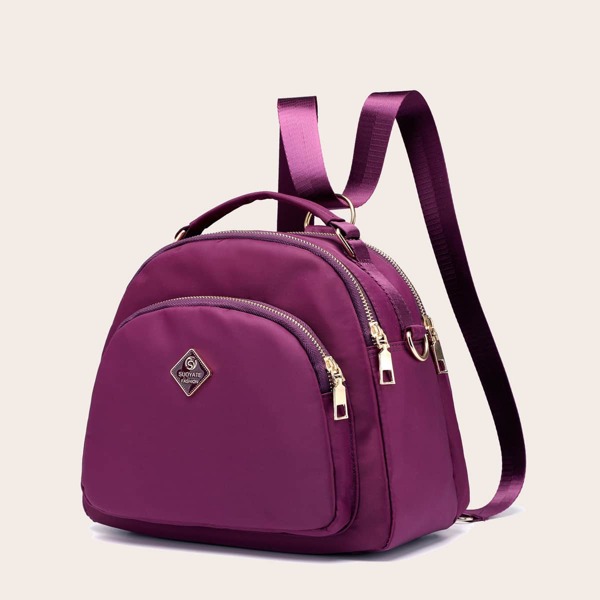 

Curved Top Backpack, Purple