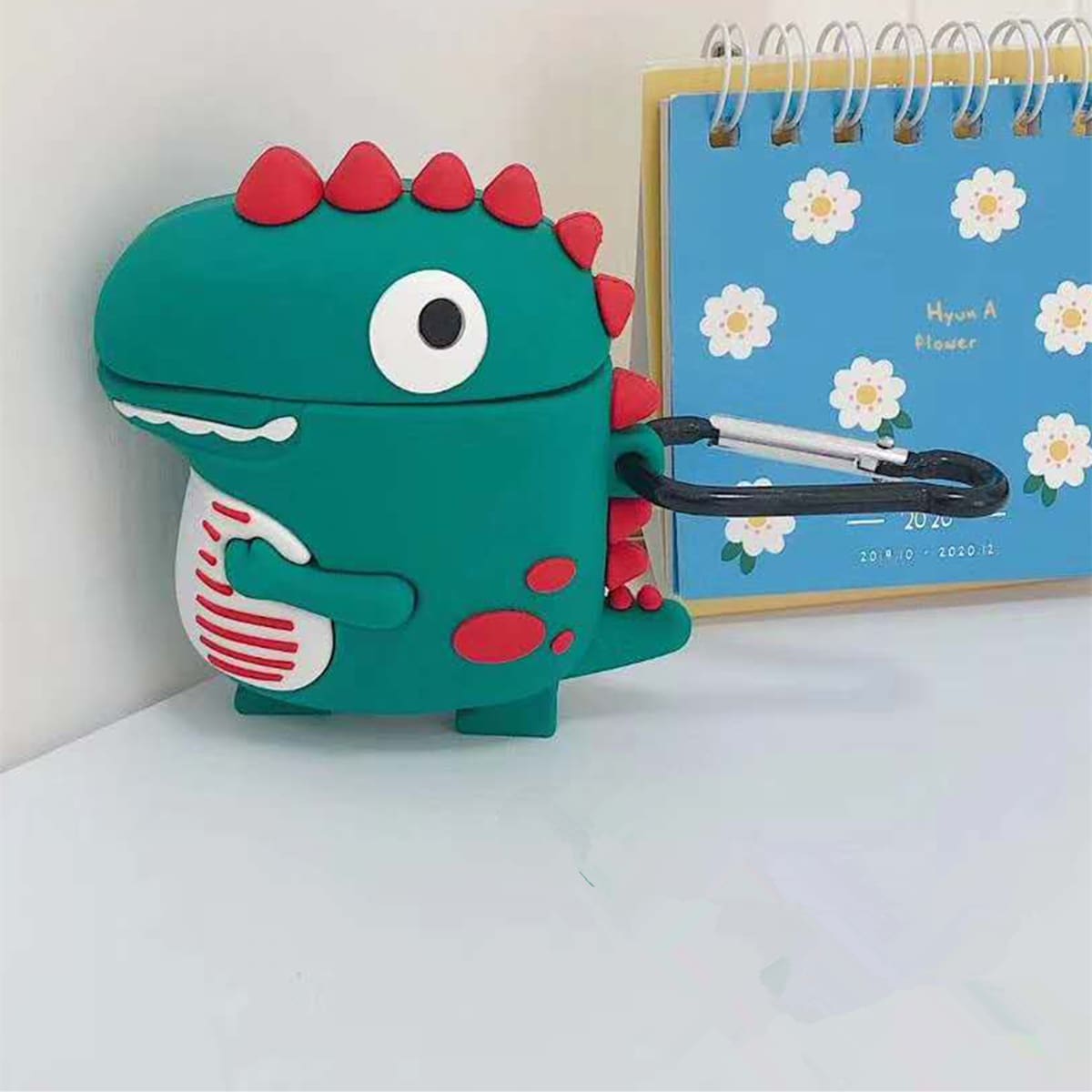 

Cartoon Dinosaur AirPods Case, Green
