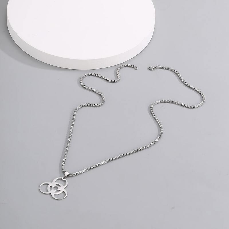 

Guys Geo Charm Necklace, Silver